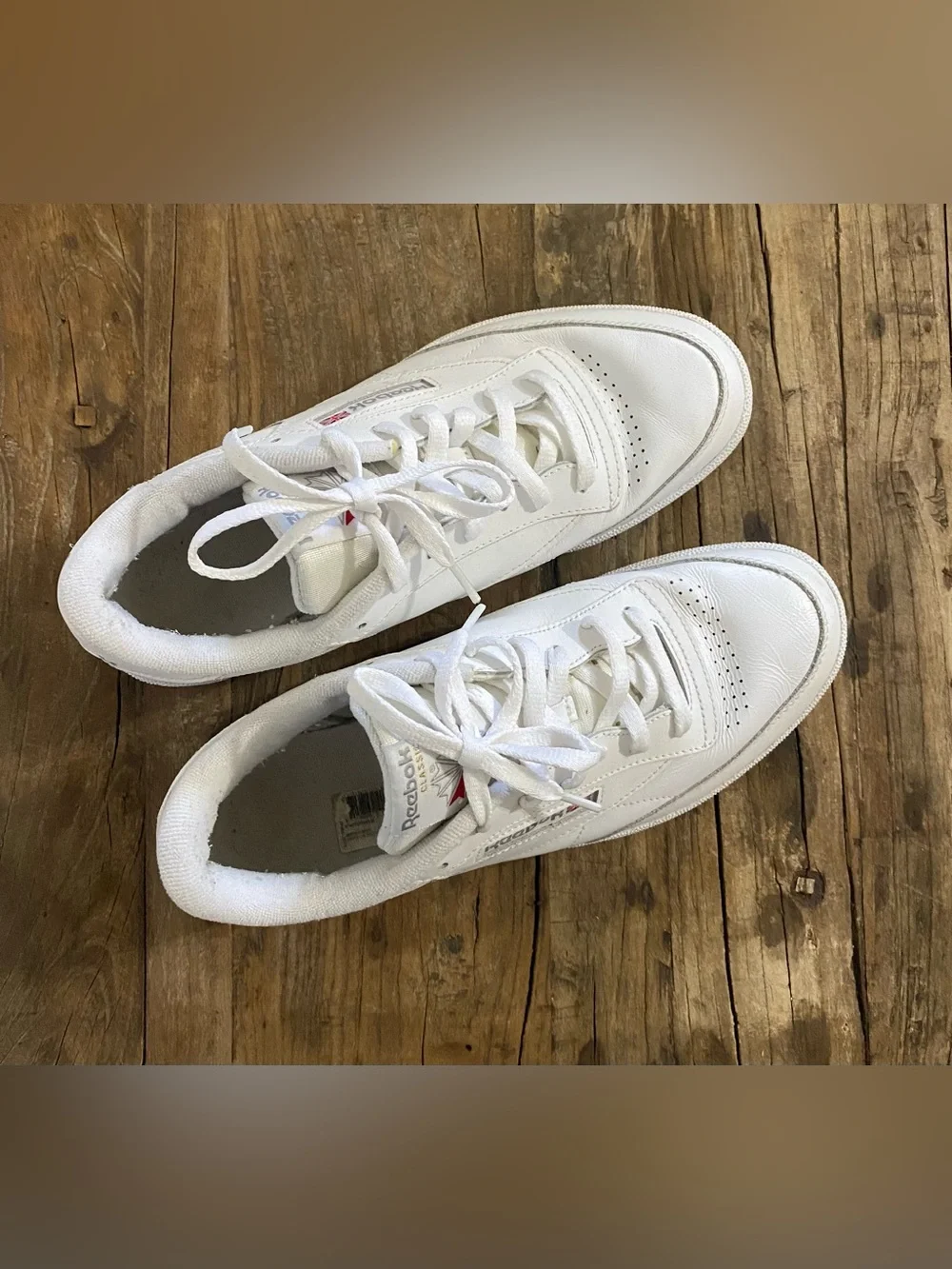 Mens Reebok Club C 85 Athletic Shoe - White / Light Gray size 11